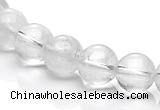 CCC07 15.5 inches 10mm round white crystal beads Wholesale