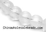 CCC08 15.5 inches 12mm round white crystal beads Wholesale
