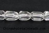 CCC217 10*14mm faceted freeform grade AB natural white crystal beads