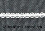 CCC251 15.5 inches 6mm faceted round grade A natural white crystal beads