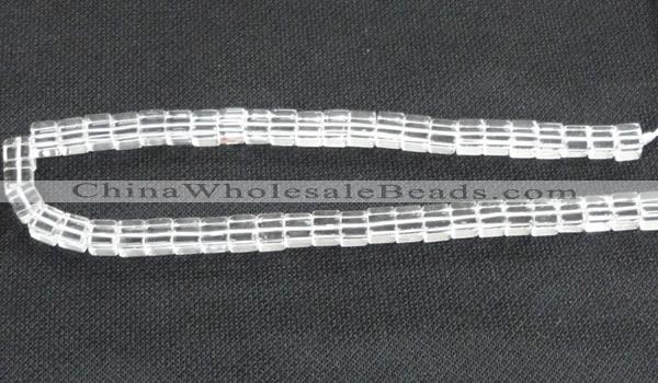 CCC260 15.5 inches 8*8mm cube grade A natural white crystal beads