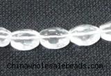 CCC262 15.5 inches 10*14mm faceted rice grade A natural white crystal beads