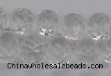 CCC500 15.5 inches 8*12mm faceted teardrop white crystal beads