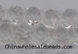 CCC500 15.5 inches 8*12mm faceted teardrop white crystal beads