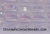 CCC622 15.5 inches 8mm faceted round natural white crystal beads