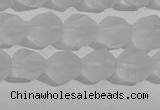 CCC626 15.5 inches 6mm faceted nuggets matte white crystal beads