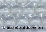 CCC637 15 inches 8mm round white crystal beads, 2mm hole