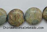CCD04 15.5 inches 20mm flat round cordierite beads wholesale