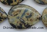 CCD09 15.5 inches 30*40mm flat teardrop cordierite beads wholesale