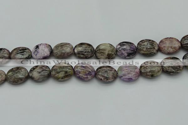 CCG105 15.5 inches 18*20mm oval charoite gemstone beads