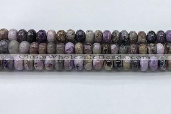 CCG137 15.5 inches 6*10mm rondelle natural charoite gemstone beads