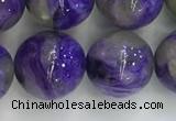 CCG304 15.5 inches 12mm round natural charoite gemstone beads