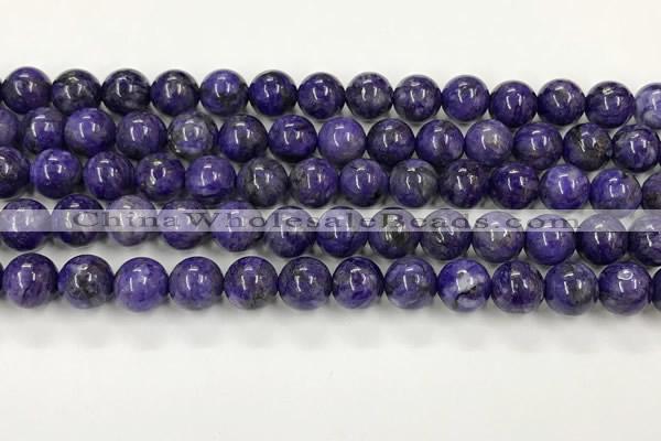 CCG311 15.5 inches 8mm round dyed charoite beads wholesale