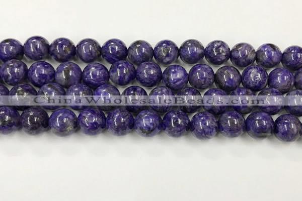 CCG312 15.5 inches 10mm round dyed charoite beads wholesale