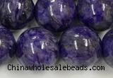 CCG313 15.5 inches 12mm round dyed charoite beads wholesale