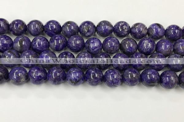 CCG313 15.5 inches 12mm round dyed charoite beads wholesale