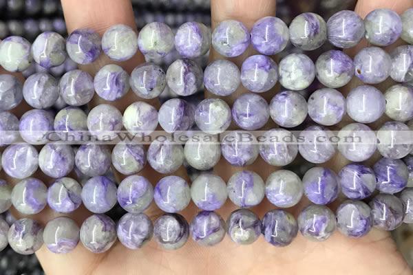 CCG320 15.5 inches 8mm round natural charoite beads wholesale