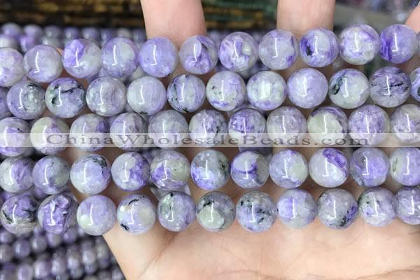 CCG321 15.5 inches 10mm round natural charoite beads wholesale