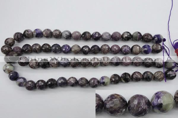 CCG57 15.5 inches 9mm faceted round natural charoite beads