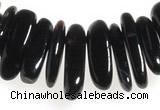 CCH03 16 inches black agate chips gemstone beads wholesale