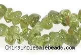 CCH16 35 inches green peridot chips gemstone beads wholesale