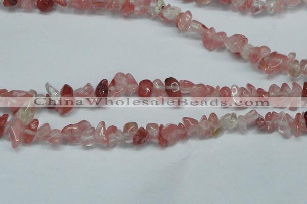 CCH237 34 inches 5*8mm cherry quartz chips beads wholesale