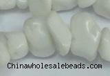 CCH284 34 inches 8*12mm white stone chips beads wholesale