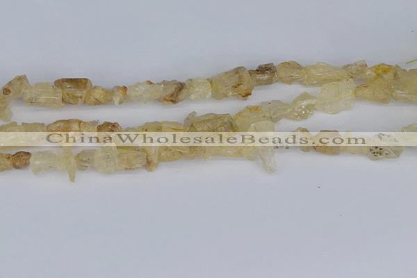 CCH708 15.5 inches 6*8mm - 10*14mm yellow topaz chips beads