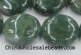 CCJ09 15.5 inches 25mm flat round natural African jade beads wholesale