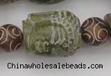 CCJ237 15.5 inches 22*28mm carved buddha China jade beads