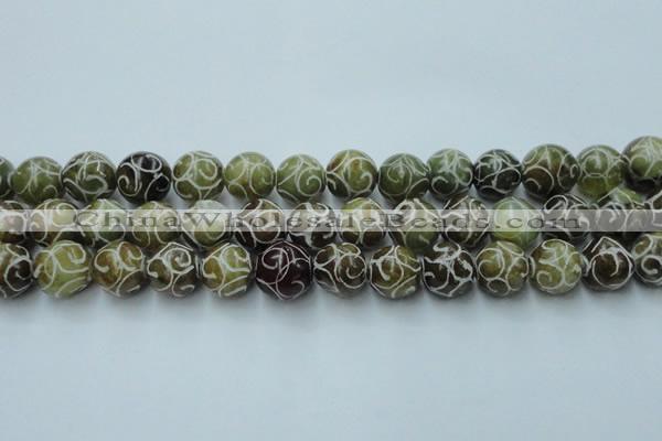 CCJ304 15.5 inches 12mm round China jade beads wholesale