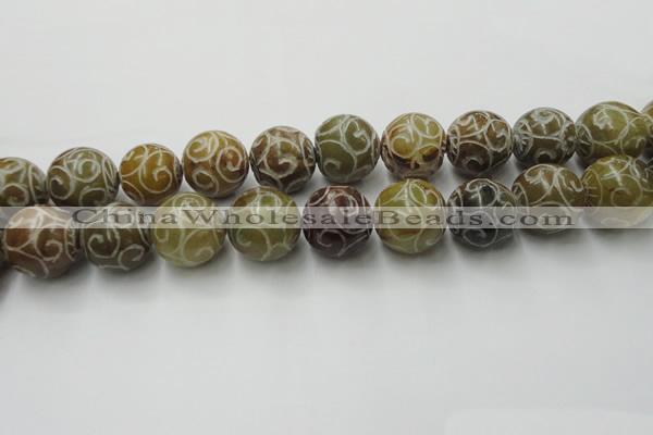 CCJ308 15.5 inches 20mm round China jade beads wholesale