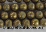 CCJ351 15.5 inches 8mm carved round plated China jade beads