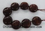 CCJ360 30mm carved coin China jade beads wholesale