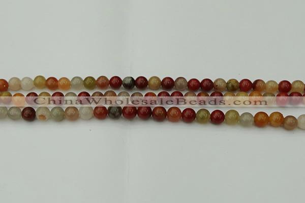 CCJ450 15.5 inches 4mm round colorful jasper beads wholesale