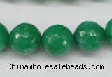 CCN1226 15.5 inches 14mm faceted round candy jade beads wholesale