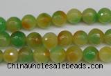 CCN1293 15.5 inches 8mm faceted round rainbow candy jade beads