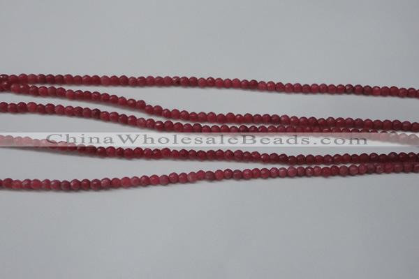 CCN1315 15.5 inches 3mm faceted round candy jade beads wholesale
