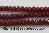 CCN1352 15.5 inches 4*6mm faceted rondelle candy jade beads