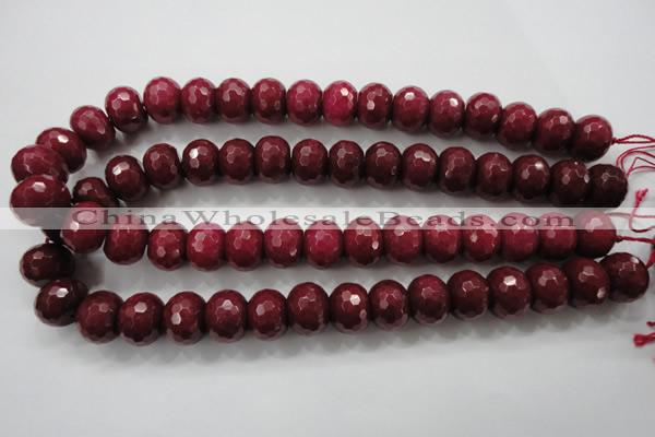 CCN1357 15.5 inches 12*16mm faceted rondelle candy jade beads