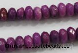 CCN1374 15.5 inches 6*10mm faceted rondelle candy jade beads