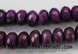 CCN1375 15.5 inches 8*12mm faceted rondelle candy jade beads