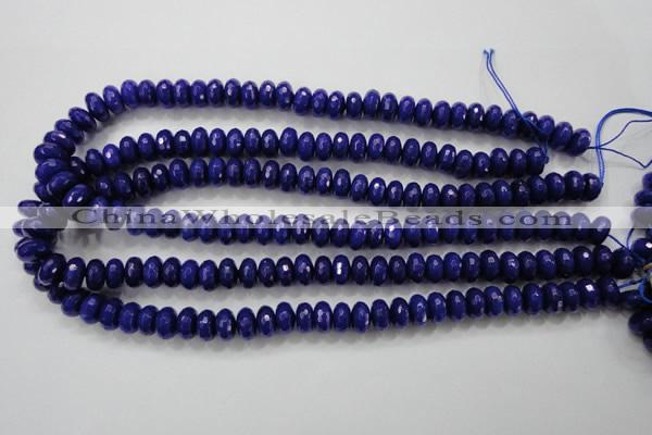 CCN1384 15.5 inches 6*10mm faceted rondelle candy jade beads