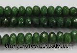 CCN1403 15.5 inches 5*8mm faceted rondelle candy jade beads