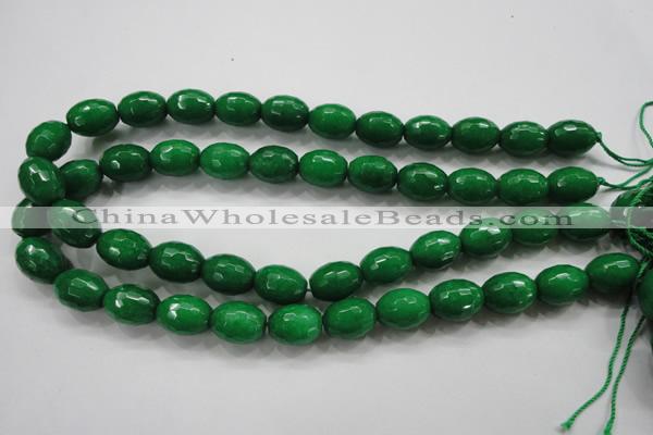 CCN1484 15.5 inches 12*16mm faceted rice candy jade beads wholesale