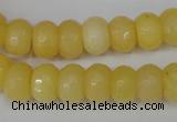 CCN151 15.5 inches 8*12mm faceted rondelle candy jade beads