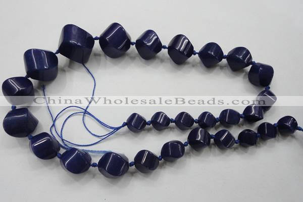 CCN1543 15.5 inches 10*14mm - 20*25mm twisted tetrahedron candy jade beads