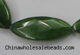 CCN1550 15.5 inches 15*40mm faceted marquise candy jade beads