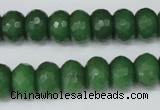 CCN156 15.5 inches 8*12mm faceted rondelle candy jade beads