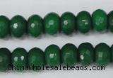 CCN157 15.5 inches 8*12mm faceted rondelle candy jade beads